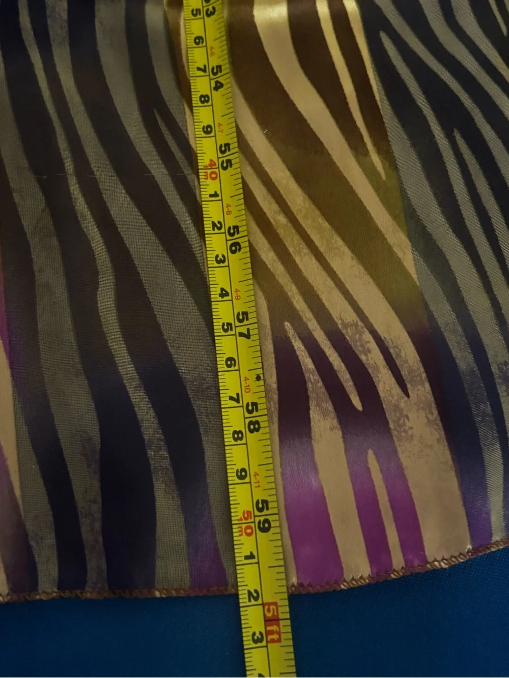 Purple and Silver Zebra Stripe Lightweight Scarf with a silk feel